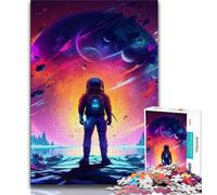 Puzzles d'astronautes colorés 1000 pièces pour Adolescents, Jeu éducatif Difficile à réaliser mais Amusant et Humoristique pour Anniversaire 38x26cm