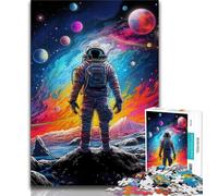 Puzzles d'astronautes colorés pour Adolescents, 1 000 pièces, Jouets éducatifs et éducatifs, Jeux familiaux avec Affiche et fiche de Questions-réponses Assorties, 38x26cm