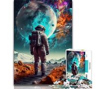 Puzzles d'astronautes colorés pour Adolescents 1000 pièces, Anti-Stress, défi Difficile, adapté à la décoration de Bureau 38x26cm