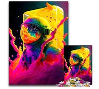 Puzzles d'astronautes colorés pour Adultes, 1 000 pièces, pour Une soirée de Jeux en Famille Amusante, décoration à Faire soi-même, 50x75cm/19,68x29,52 Pouces