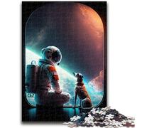 Puzzles d'astronautes dans Un Magnifique Paysage, 1 000 pièces pour Adolescents, stimulent Le Cerveau, stimulent la Patience et stimulent l'interaction Parent-Enfant (50x75cm)