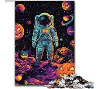 Puzzles d'astronautes d'halloween pour Adolescents, 1000 pièces, Jeu Familial Anti-Stress, défi Difficile, Cadeaux pour Amis et Famille (26x38cm)