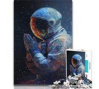 Puzzles d'astronautes en prière 1000 pièces pour Adolescents, Anti-Stress, Vacances à la Maison, avec Affiche et fiche de Questions Assorties (75x50cm)