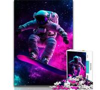 Puzzles d'astronautes et de Surf Spatial pour Adolescents, 1000 Puzzles, Anti-Stress, défi Difficile, adapté à la décoration de Bureau (38x26cm)