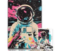 Puzzles d'astronautes fantastiques pour Adultes et Adolescents, 1 000 pièces, Jouets éducatifs et éducatifs, Jeux familiaux avec Affiche et fiche de Questions-réponses Assorties, 38x26cm