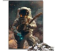Puzzles d'astronautes Jouant de la Guitare 1000 pièces pour Adolescents, Jeu Familial Anti-Stress, défi Difficile, Superbes Cadeaux et Jouets (Taille 50x75cm)