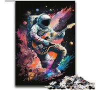 Puzzles d'astronautes Jouant de la Guitare pour Adultes 2000 pièces, Jeux éducatifs et éducatifs pour Toute la Famille avec Affiche et fiche de Questions (70x100cm)