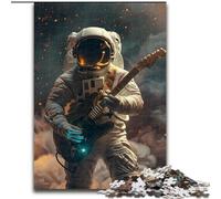 Puzzles d'astronautes Jouant de la Guitare pour Adultes, Jouets addictifs pour stimuler l'intelligence cérébrale, Cadeaux d'anniversaire pour Les 14 Ans et Plus (26x38cm)