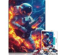 Puzzles d'astronautes musicaux pour Adolescents 1000 pièces, Aidez Le Cerveau à exercer des Jouets addictifs pour cultiver la Patience Une œuvre d'art (75x50cm)