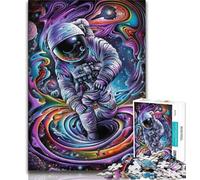 Puzzles d'astronautes psychédéliques pour Adolescents, Puzzle de 1 000 pièces, Anti-Stress, défi Difficile, décoration d'intérieur Unique et Cadeaux 38x26cm