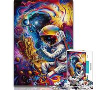 Puzzles d'astronautes psychédéliques pour Adultes 1000 pièces, Jeu Stimulant et Jeu Familial avec des pièces entièrement emboîtables de Formes aléatoires 50x75cm