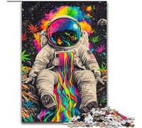 Puzzles d'astronautes psychédéliques pour Adultes 1000 pièces, Jouets stimulants, décoration Murale, Cadeaux d'anniversaire et de Noël Uniques (50x75cm)