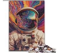 Puzzles d'astronautes psychédéliques pour Adultes, Anti-Stress, pour Passer Le Temps à la Maison, avec Affiche et fiche de Questions Assorties (50x75cm)