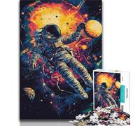 Puzzles d'astronautes spatiaux pour Adolescents 1000 pièces, Jouets éducatifs et Anti-Stress, adaptés à la décoration de Bureau 38x26cm
