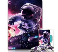 Puzzles d'astronautes spatiaux pour Adultes et Adolescents, 1 000 pièces, Anti-Stress, pour Passer Le Temps à la Maison, avec Affiche et fiche de Questions-réponses Assorties (50x75cm)