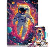 Puzzles d'astronautes spatiaux pour Adultes et Adolescents, Assemblage de Motifs Amusants à la Maison, Cadeaux d'anniversaire, Cadeaux de Voyage (38x26cm)
