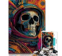 Puzzles d'astronautes squelettes pour Adolescents, Jeux stimulants, Chaque pièce est Unique - Jeu Familial Stimulant et Amusant 70x100cm