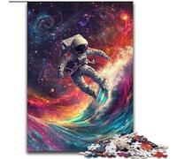 Puzzles d'astronautes surfeurs pour Adolescents 1000 pièces, Jeux Amusants, décoration Murale, Cadeaux d'anniversaire et de Noël Uniques (26x38cm)
