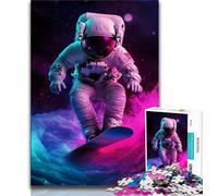 Puzzles d'astronautes surfeurs pour Adolescents, Puzzle de 1 000 pièces, Jeu de réflexion, décoration Murale, Cadeaux d'anniversaire et de Noël Uniques, 38x52cm