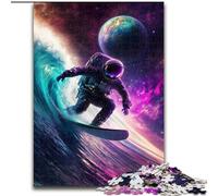 Puzzles d'astronautes surfeurs pour Adultes et Adolescents, 1000 pièces, Jeux éducatifs, décoration d'intérieur, Cadeau d'anniversaire, Art Mural (50x75cm)