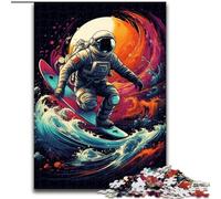 Puzzles d'astronautes surfeurs pour Adultes et Adolescents, Cadeau d'anniversaire pour Tuer Le Temps, décoration Murale pour 14 Ans et Plus (50x75cm)