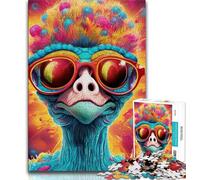 Puzzles d'autruche animaliers pour Adolescents 1000 pièces, Jouet éducatif intellectuel décompressant, Cadeau d'anniversaire, Cadeaux, Art Mural 38x26cm