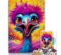 Puzzles d'autruches animaliers pour Adolescents, stimulent Le Cerveau, Jouets addictifs pour cultiver la Patience, adaptés aux Couples (75x50cm)