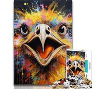 Puzzles d'autruches d'art Animalier 1000 pièces pour Adultes, Staycation Kill Time, Chaque pièce est Unique - Jeu Familial Stimulant et Amusant (38x26cm)