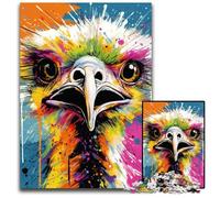 Puzzles d'autruches en Bois pour Adultes, 1 000 pièces, Motif Animalier, activité familiale, Casse-tête, décoration d'intérieur, Cadeau de Noël, 50x75cm/19,68x29,52 Pouces