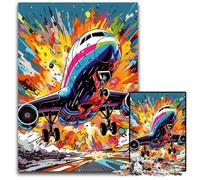 Puzzles d'avion artistiques 1000 pièces pour Adultes, Puzzles en Carton, pour la décoration intérieure et Les fêtes de Fin d'année 26x38cm / 10,23x14,96 Pouces