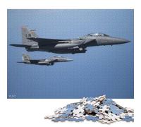 Puzzles d'avions de Chasse Militaires F15, 1 000 pièces, Puzzles pour Adultes, Jeu éducatif, défi, 1 000 pièces (75 x 50 cm)