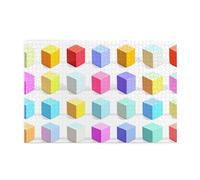 Puzzles de 1 000 pièces BROLEO Cubes colorés Impression éducative intellectuelle en bois Puzzles amusants Puzzles anti-stress