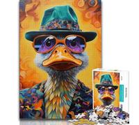 Puzzles de 1 000 pièces pour Adolescents, Motif Canards colorés, Jeu Amusant et Stimulant pour Toute la Famille (38x26cm)