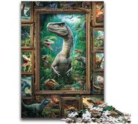 Puzzles de 1 000 pièces pour Adultes et Adolescents Collage de Dinosaures pour Les 14 Ans et Plus Cadeaux intéressants pour la réduction du Stress pour Les Amis et la Famille 26x38cm
