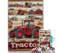 Puzzles de 1 000 pièces pour Adultes et Adolescents, tracteurs agricoles, avec Affiche et fiche de Questions-réponses pour Les 14 Ans et Plus (Taille 38x26cm)