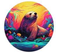 Puzzles de 1 000 pièces pour Adultes, Motif Phoque coloré, pour développer la Coordination œil-Main, Parfaits pour Les Cadeaux d'anniversaire (67,5 x 67,5 cm)