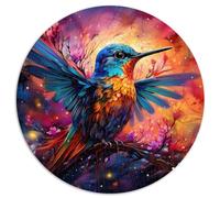 Puzzles de 1 000 pièces, Puzzle Rond créatif en Forme de Colibri Ciel étoilé, Convient aux Adultes et aux Enfants de 12 Ans et Plus. Puzzles en Carton, Jeu de Puzzle Familial.