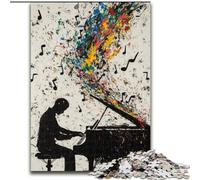 Puzzles de 1 000 pièces, Puzzles de Piano artistiques, Jeu interactif Familial, Cadeau Casse-tête, Jouet éducatif (Taille 50x75cm)