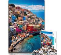 Puzzles de 1 000 pièces représentant des paysages côtiers Italiens pour Adultes et Adolescents, pour Tuer Le Temps en Vacances avec des pièces de Formes aléatoires entièrement emboîtables (38x26cm)