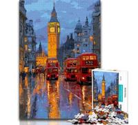 Puzzles de 1 000 pièces représentant des scènes de Rue de Londres pour Adolescents, Jeux éducatifs et décoration d'intérieur, à Offrir en Cadeau à Toute la Famille (38x26cm)