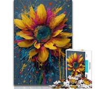 Puzzles de 1 000 pièces représentant des tournesols pour Adolescents, Jeux Amusants, Chaque pièce est Unique - Jeu Familial Stimulant (38x26cm)