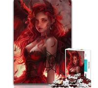 Puzzles de 1 000 pièces représentant Une Belle Dame démon avec des Ailes pour Adolescents Un défi Difficile à réaliser,mais Amusant et Humoristique Cadeau d'anniversaire,Cadeaux,décoration Murale