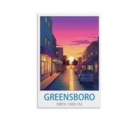 Puzzles de 1000 pièces à Greensboro, Caroline du Nord. Puzzles en Papier adaptés aux Adultes, aux Enfants et aux familles. Jeux de Puzzle Anti-Stress. 70 x 50 cm.