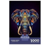 Puzzles De 1000 Pièces - Abstract Ornate Elephant Puzzles pour Adolescents, Jeu De Réflexion Et Anti-Stress, Idéal en Cadeau pour Toute La Famille 38x26cm/1000pcs