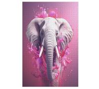 Puzzles De 1000 Pièces Adultes, Animal Elephant, Puzzles Créatifs pour Enfants, Jeu ÉduChatif Enfant Adulte （78×53cm）