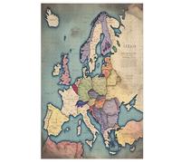 Puzzles De 1000 Pièces Adultes, Carte de l'europe, Puzzles Créatifs pour Enfants, Jeu Éducatif Enfant Adulte （78×53cm）