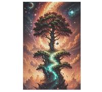 Puzzles De 1000 Pièces Adultes, Cosmic Tree of Life, Puzzles Créatifs pour Enfants, Jeu ÉduChatif Enfant Adulte （78×53cm）