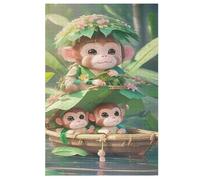 Puzzles De 1000 Pièces Adultes, Monkey, Puzzles Créatifs pour Enfants, Jeu ÉduChatif Enfant Adulte （78×53cm）