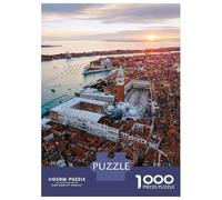 Puzzles De 1000 Pièces Aerial of Venice at Sunset Puzzle Adulte Jeu Manuel Défi Difficile Interaction Parent-Enfant 38x26cm/1000pcs