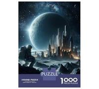 Puzzles De 1000 Pièces Alien Planet Cityscape Puzzle pour Adolescents Découpe De Précision Activités Amusantes À La Maison Jeu Stimulant Et Jeux en Famille 38x26cm/1000pcs